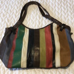 Lucky Brand multi-color striped hobo bag